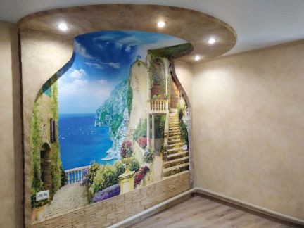 Нанесение декоративной штукатурки и жидких обоев  Армавир